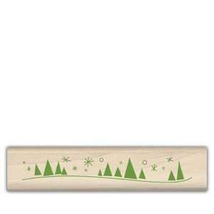  Winter Scene Border   Rubber Stamps: Arts, Crafts & Sewing