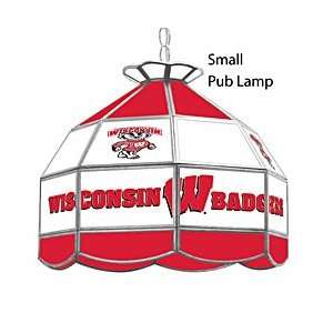    Wisconsin Badgers Stained Glass Swag Lamp: Sports & Outdoors