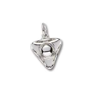  Tri Corner Hat Charm in Sterling Silver Jewelry