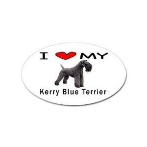  I Love My Kerry Blue Terrier Oval Magnet: Office Products