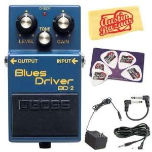  Boss BD 2 Blues Driver Guitar Effects Pedal Bundle with AC 