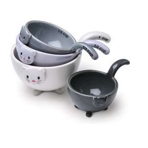 Ceramic Fat Cat Measuring Cups 