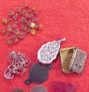   Bakelite Scotty Keychain Trifari Lot Jewelry Amber Necklace Wax Vesta