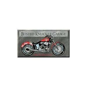  Busted Knuckle Motorcycle Metal Sign 