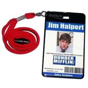   TV show Jim Halpert Dunder Mifflin official ID Badge prop Everything