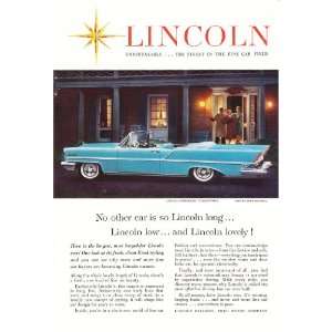  1957 Ad Lincoln Premiere Convertible Feature Original 