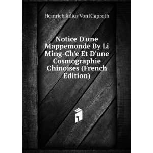   Chinoises (French Edition) Heinrich Julius Von Klaproth Books