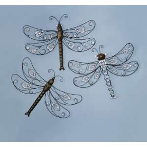   Dragonflies Metal Wall Decor Art By Collections Etc: Home & Kitchen
