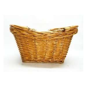  Oval Stained Willow Basket   Square Bottom