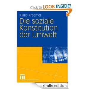   der Umwelt (German Edition) Klaus Kraemer  Kindle Store