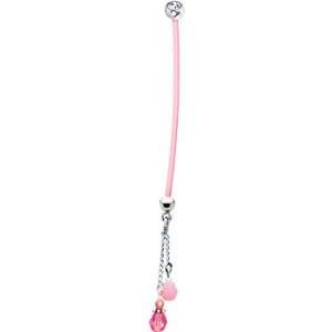   : Handcrafted Pretty Pink Sterling Drop Pregnant Belly Ring: Jewelry