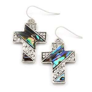   : Green Abalone Shell Cross Dangle Earrings Fashion Jewelry: Jewelry