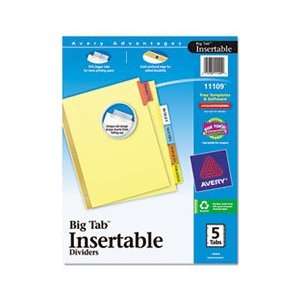   TAB REINFORCED DIVIDERS, MULTICOLOR TABS, 5 TAB, LETTER, BUFF Office