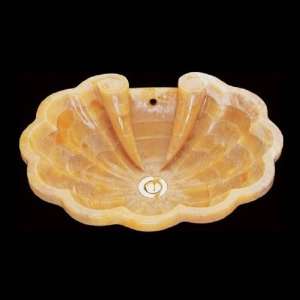   Pompei Classic Style Solid Natural Stone Drop In Lavatory Rosa Salmon