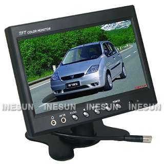   TFT LCD Monitor 2 Video 1 Audio Input DC12V 16 : 9 Play Mode  