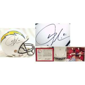 LaDainian Tomlinson Signed Chargers White Pro Helmet:  