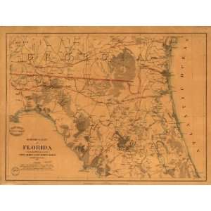  1864 Civil War map of Florida