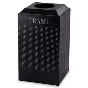  Rcp DCR24TTBK Silhouette Waste Receptacle, Square, Steel 