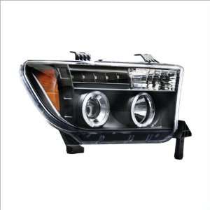   Black Projector Headlights W/ Rings 07 09 Toyota Tundra: Automotive
