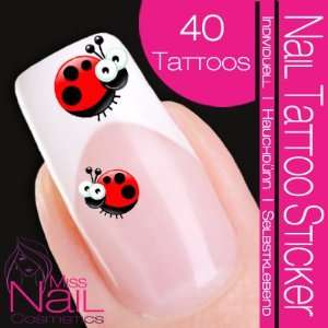 Nail Tattoo Sticker Comic / Cartoon   Ladybug / Ladybird 