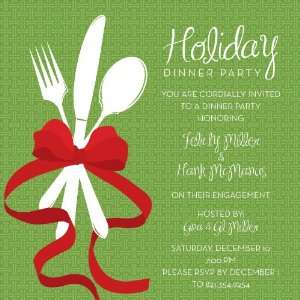  Cutlery Dinner Party Olive Invitations