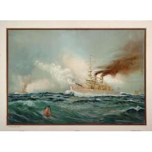  1899 U.S. Navy Battleships Indiana Oregon Massachusetts 