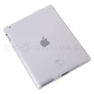 Clear iPad 2 Snap On TPU Back Case Work w/ Smart Cover  