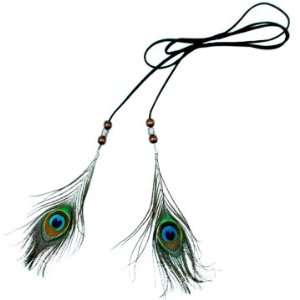 Peacock Feather Fashion Beaded Tassel Tie Beauty