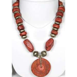  Faux Coral Beaded Necklace   Beads: Everything Else