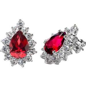  Toris Faux Ruby Earrings: Emitations: Jewelry
