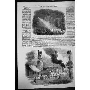  1855 Torchlight Meeting Know Nothings New York Fire Engine 