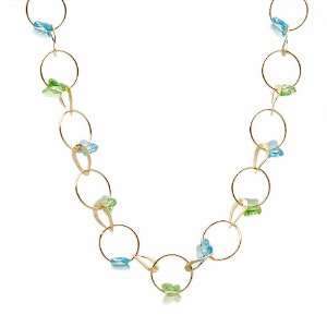 Made in Italy Pleasant Necklace With Genuine Glass beads Made in 14K 