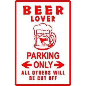  BEER LOVER PARKING alcohol joke NEW sign: Home & Kitchen