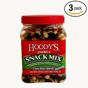 Hoodys Energy Snack Mix, 19 Ounce Plastic Jars (Pack of 3)  