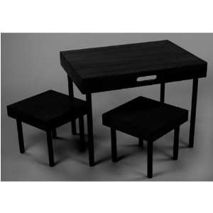  Lipper 3 Piece Portable Table & Stool Set Toys & Games