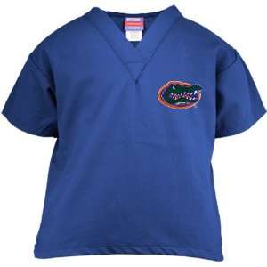   NCAA Florida Gators Youth Royal Blue Logo Scrub Top: Sports & Outdoors