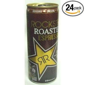 Pack of 24) Rockstar Roasted Espresso Energy Drink 8 oz ea