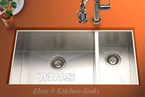 Offset Double Stainless Steel Undermount Kitchen Sink 70 / 30 Zero 