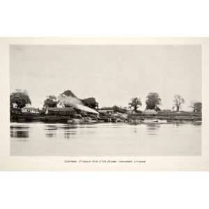 1897 Print Principal Post Belgian Commercial Co Kinshasa Congo River 