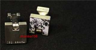 TED BAKER CUFFLINKS Reversible Floral Insert or Silver  