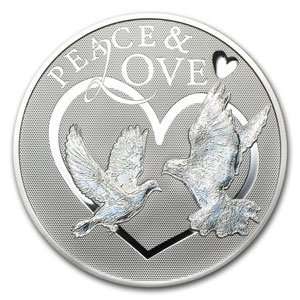  Tokelau 2012 Proof Silver Hologram Peace & Love Silver 