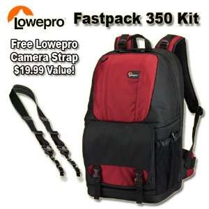  Lowepro Fastpack 350 Red Camera Backpack 17 Inch Laptop 