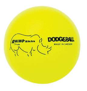 RHINO SKIN NEON YELLOW DODGEBALL SET OF 6   NEW  