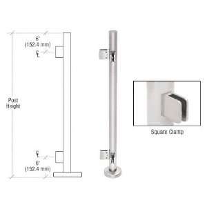 Polished Stainless 36 Steel Square Glass Clamp 90 Degree Corner Post 