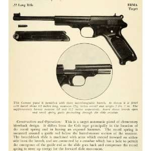  1948 Print .22 Long Rifle Caliber ERMA Target German 