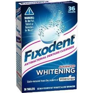 Fixodent Denture Cleanser Advanced Whitening Tablets 36 Count (4 boxes 