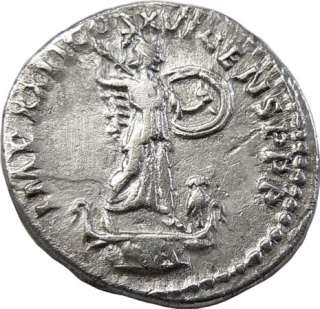 Domitian Denarius Minerva Authentic Ancient Roman Coin  
