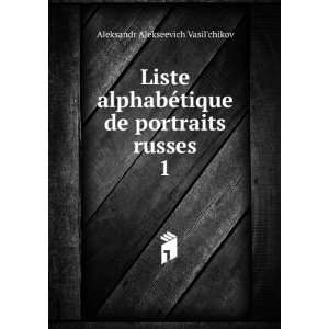 Liste alphabÃ©tique de portraits russes. 1 Aleksandr Alekseevich 