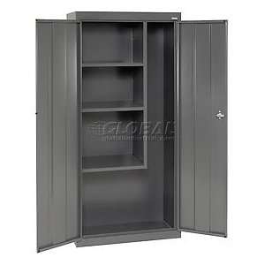  Janitorial Storage Cabinet 30x15x66   Charcoal: Office 