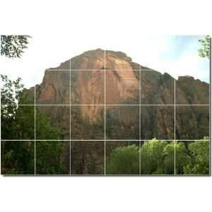 Mountains Photo Backsplash Tile Mural 23  24x36 using (24) 6x6 tiles